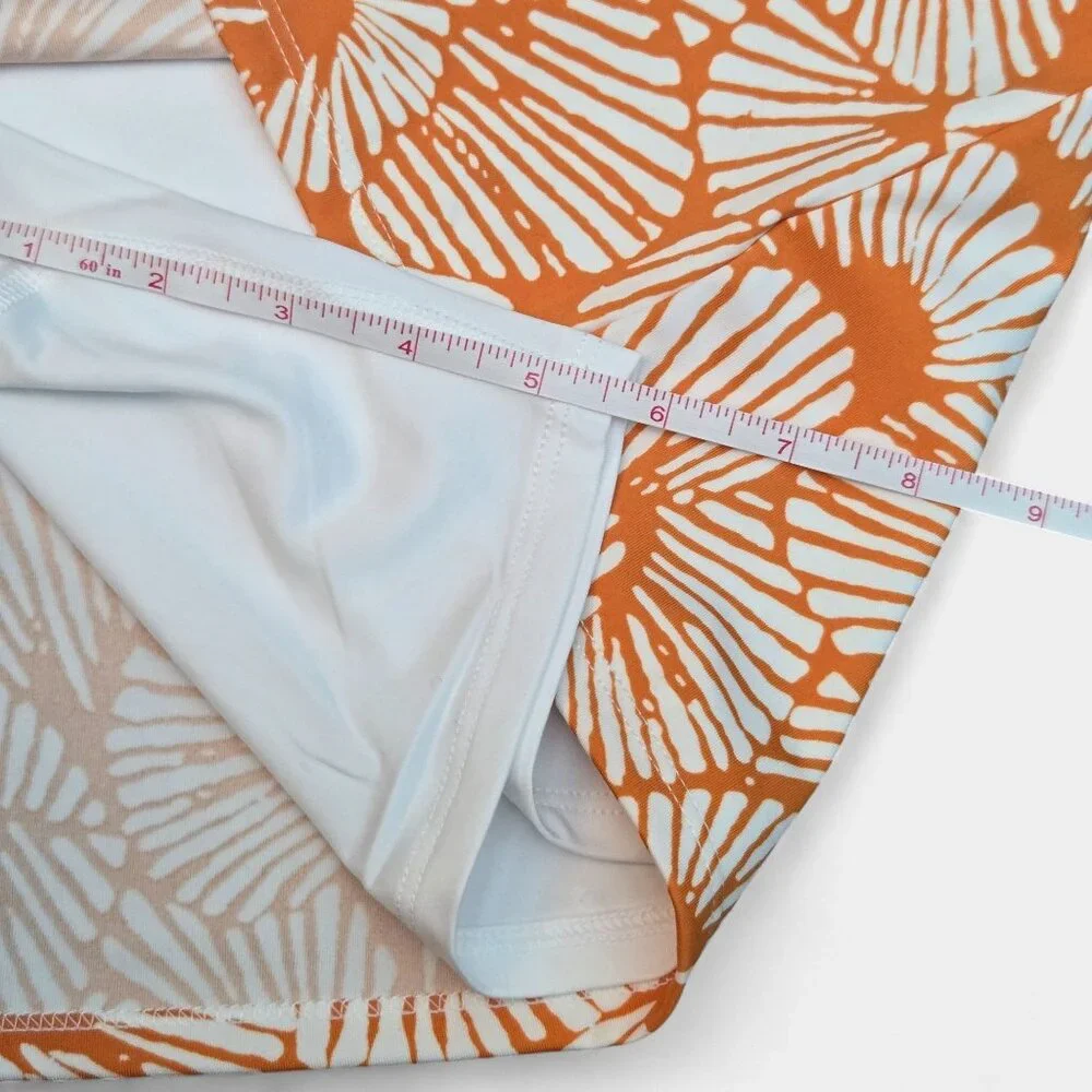 Tommy Bahama Golf Skort Orange White L Pickleball Athleisure Sporty Resort NWT - Picture 11 of 11